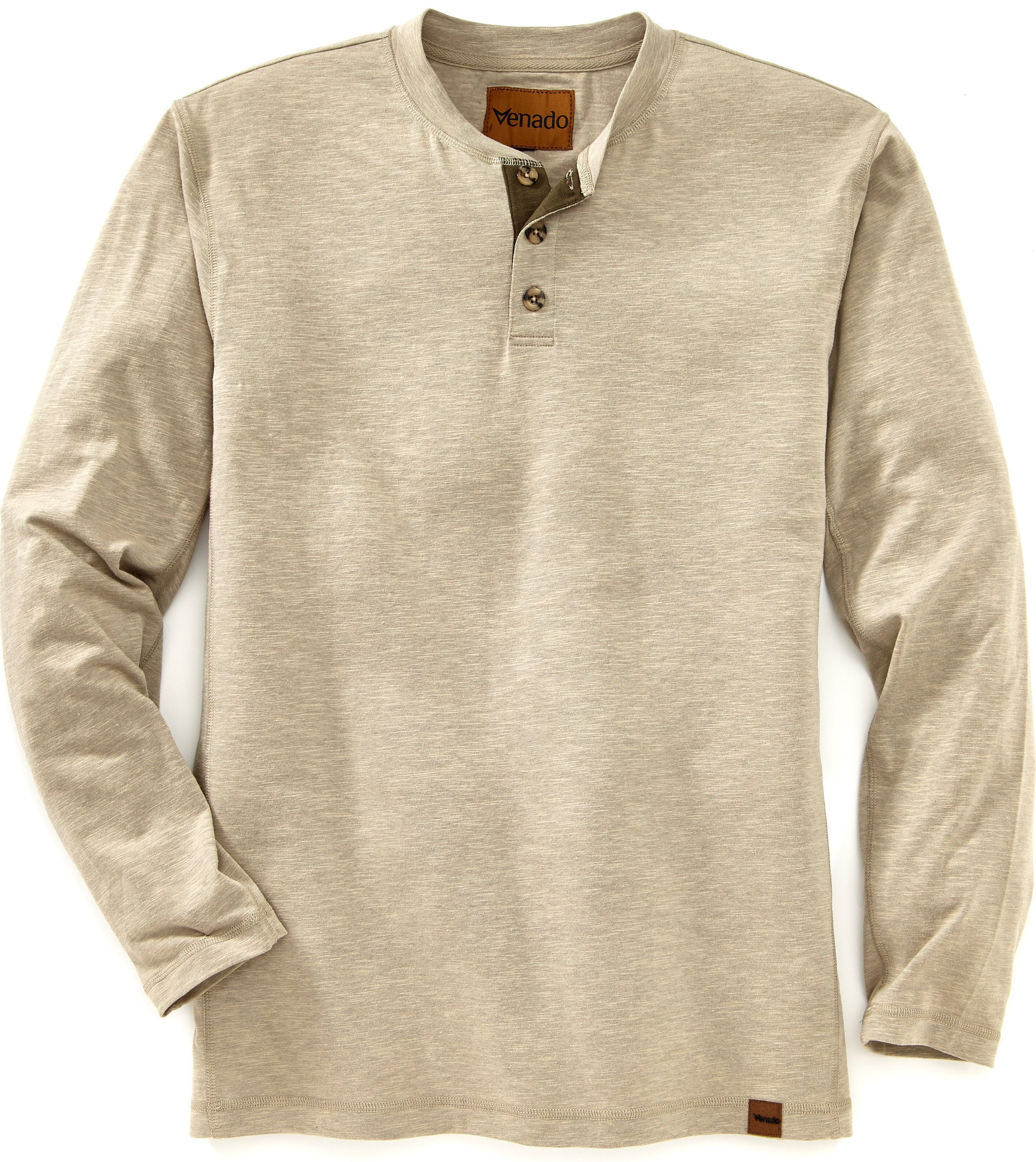 Venado Henley Long Sleeve Shirts for Men - Mens Henley with Flex ...