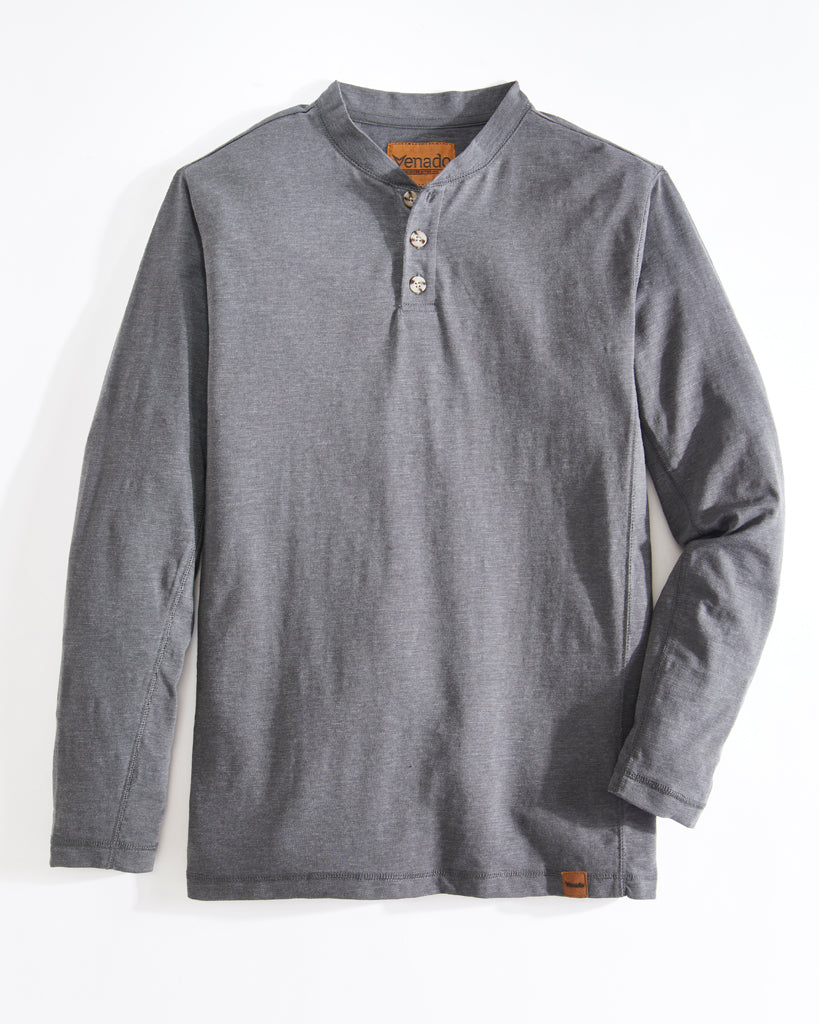 Venado Men's Hooded Flex Henley Shirt - Long Sleeve, Cotton Blend, Regular Fit For Outdoor & Casual Wear