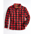 thumbnail image 1 of Venado Men's Heavyweight Buffalo Plaid Fleece Shirt (X-Large, Classic Red), 1 of 7