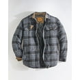 thumbnail image 1 of Venado Men's Plaid Shirt Jacket -Long Sleeved Quilt Lined Brushed Flannel Rugged Shirt (Plaid Blue, Large Tall), 1 of 8