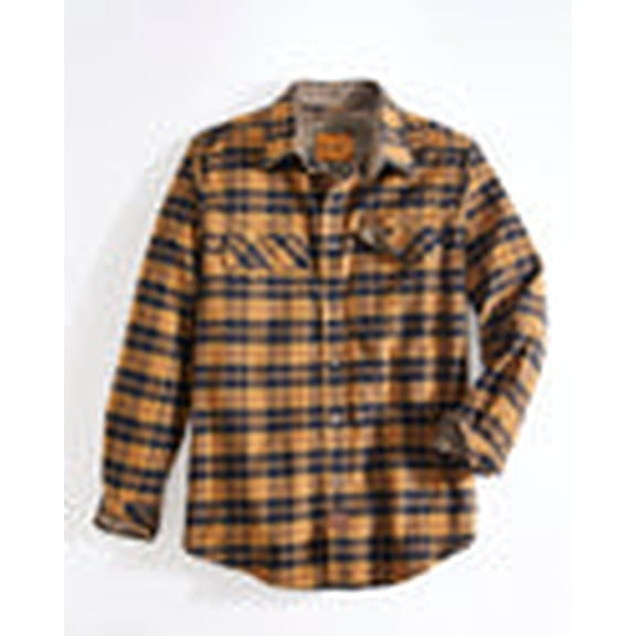 Venado Men's Premium Stretch Flannel Shirt - Perfect Fall Casual Button Down (3XL, Plaid Wheat)