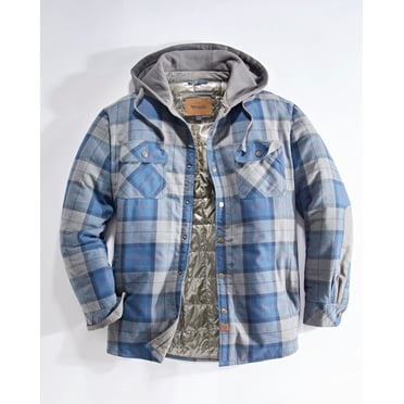 Men's Thermal Lined Flannel Shirt Jacket - Cozy Outdoor Wear For Cold Weather