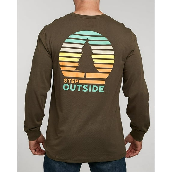 Venado Northwoods Mens Graphic Tees – Long Sleeve Flex Shirts – Soft Cotton Blend (Army, 2XL)