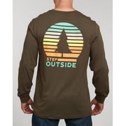 Venado Northwoods Mens Graphic Tees   Long Sleeve Flex Shirts   Soft Cotton Blend Army, Medium