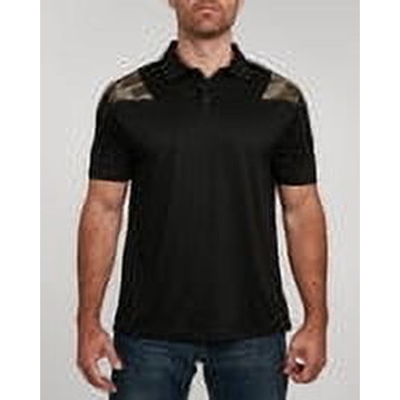Venado Polo Shirts for Men – Premium Button Up Men’s Performance Polo (Black, Large)