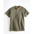 thumbnail image 1 of Venado Premium Short Sleeve Henley Shirt for Men (Army, 2XL), 1 of 3