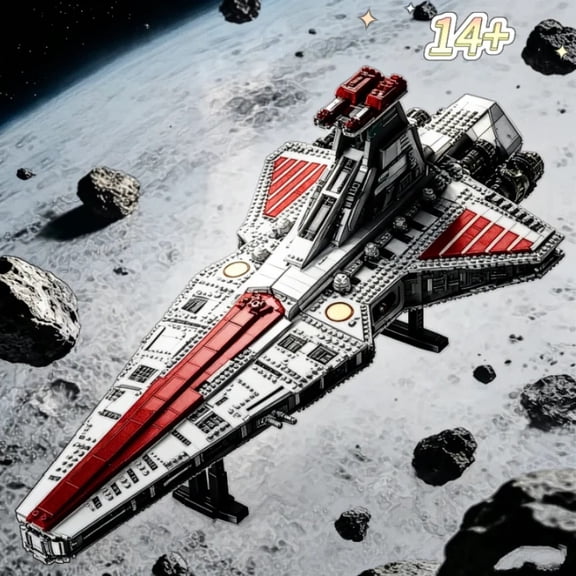 Venator Class Attack Cruiser Building Blocks 5374PCS Clone Wars Collector Edition Large Space Warship Model DIY Assembly Desktop