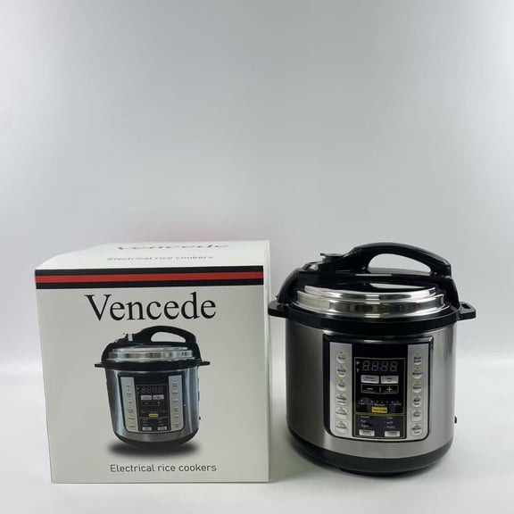 Vencede Electrical rice cookers,Compact Rice Cooker, 6-in-1 Stainless Steel Multi Cooker, Slow Cooker, Steamer, Saute, and Warmer, 2 QT, 8 Cups Cooked(4 Cups Uncooked), 6 One-Touch Programs