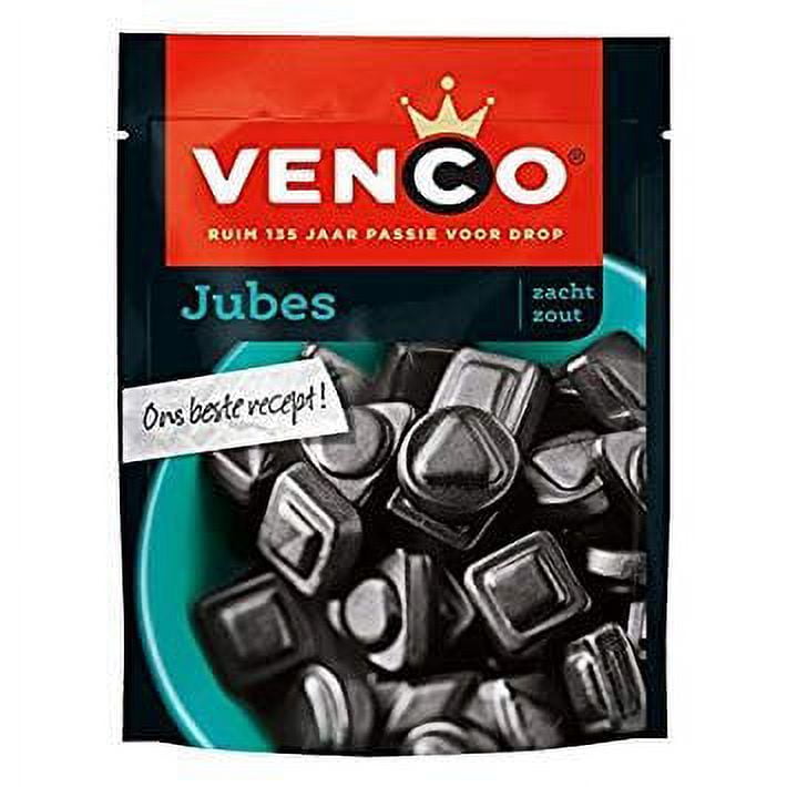 Venco Dutch Licorice Jubes Drop Candy (3Pack, Large 8.8 oz Bags