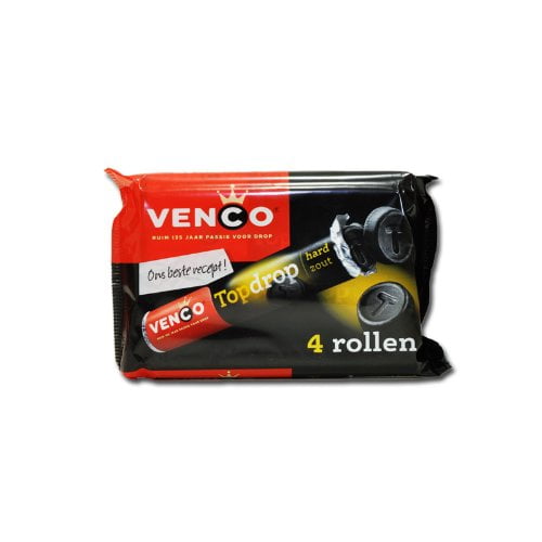 Venco Licorice Topdrop 4 Pack Rolls (Pack of 4)