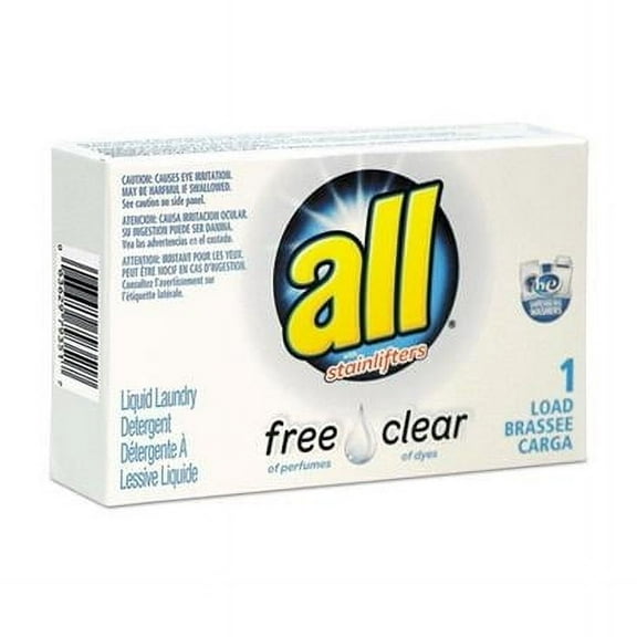 Vend-rite Manufacturing 1.6 oz Free Clear He Liquid Laundry Detergent Unscented Vend Box - 100 per Case