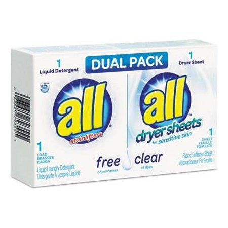 Vend-rite Manufacturing  Free Clear He Liquid Laundry Detergent & Dryer Sheet Dual Vend Pack - 100 per Case