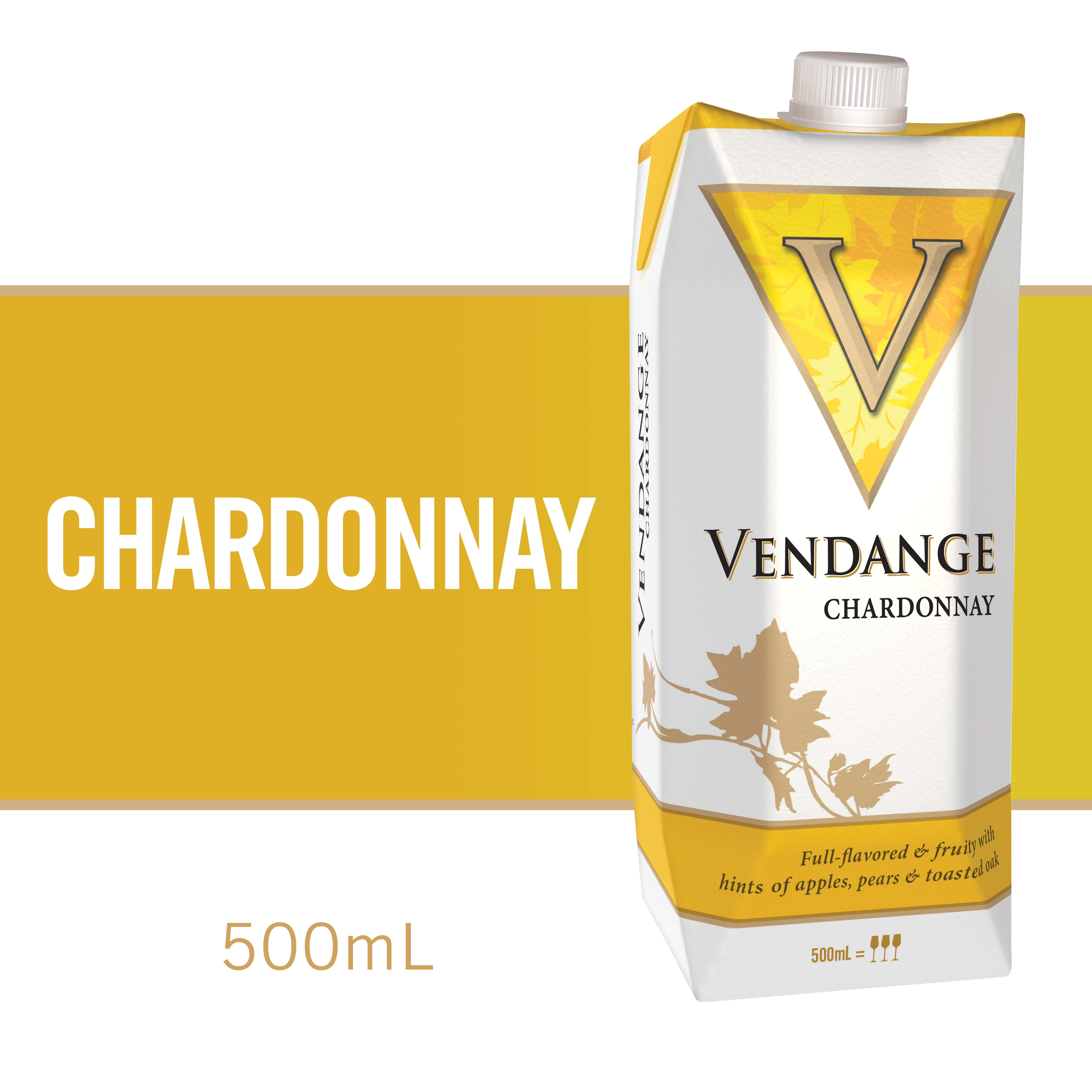 Vendange Chardonnay White Wine, 500ml Carton