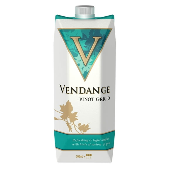 Vendange Pinot Grigio White Wine, 500ml Carton