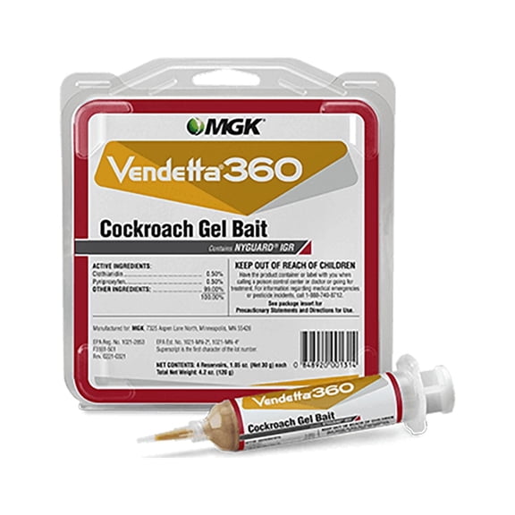 Vendetta 360 Cockroach Gel Bait - Highly Attractive Durable Formula - 1 Pack (4 x 30g Tubes) by MGK
