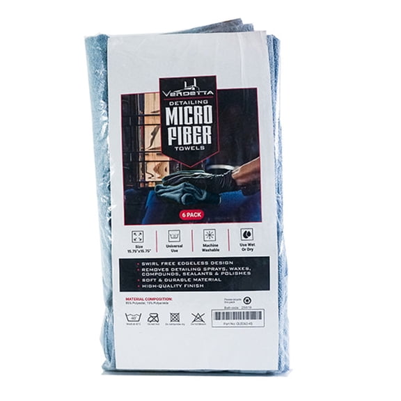 Vendetta Microfiber Towels- 6 Pack