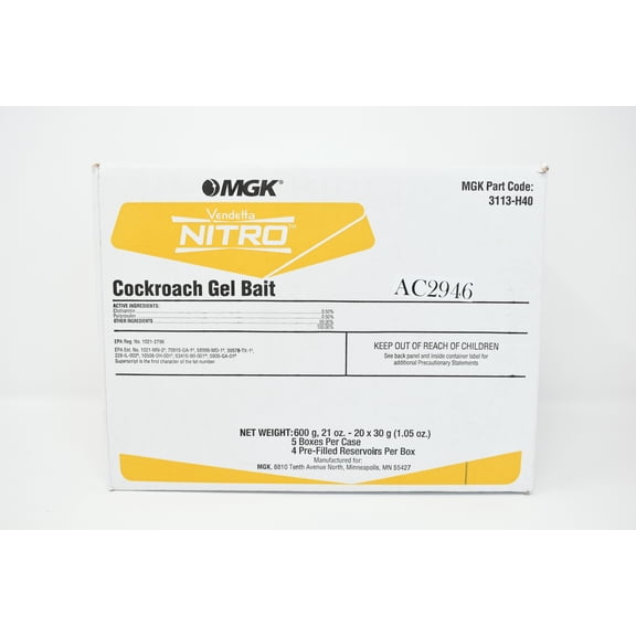 Vendetta Nitro Cockroach Gel Bait - Case of 5 Packs (20 x 30g Tubes) by MGK