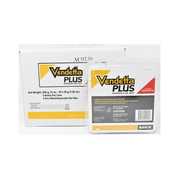Vendetta Plus Cockroach Gel Bait - Case (5 Packs = 20 X 30g Tubes) by MGK