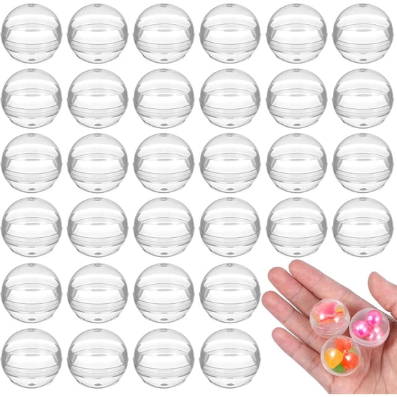 Vending Machine Capsules Plastic 1.1-Inch 100-Count - Jam-Free Dispensing & Clear Display for Gumball Machines & Craft Storage, Clear Available