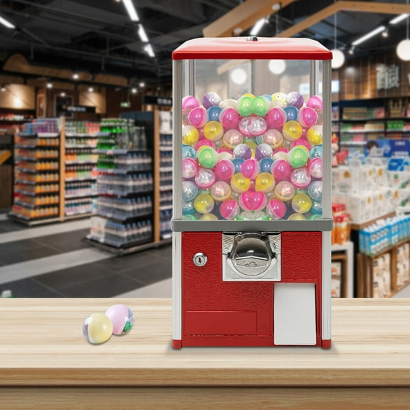 Vending Machine Commercial Capsule Candy Vending Machine Dispenser with Locks Red