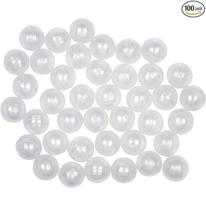 Framendino, 50 Pack 2 Inch Empty Round Clear Capsules Vending Machine Capsules For Gumball Machine