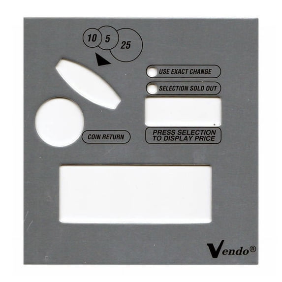 Vendo coin bezel plate