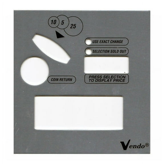 Vendo coin bezel plate