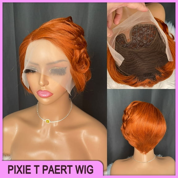 Vendor  Brazilian Indian 100% Remy Human Hair Pixie Curly 13x1 Lace Short Wig