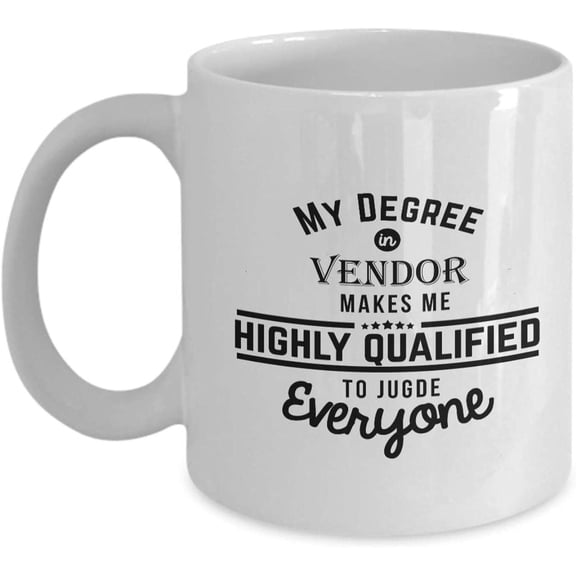 Vendor Coffee Mug Funny for Man Woman Dealer Merchant Seller Coworker Enterprise Present for Anniversary Valentine Christmas Appreciation Week 3tw36e 94789