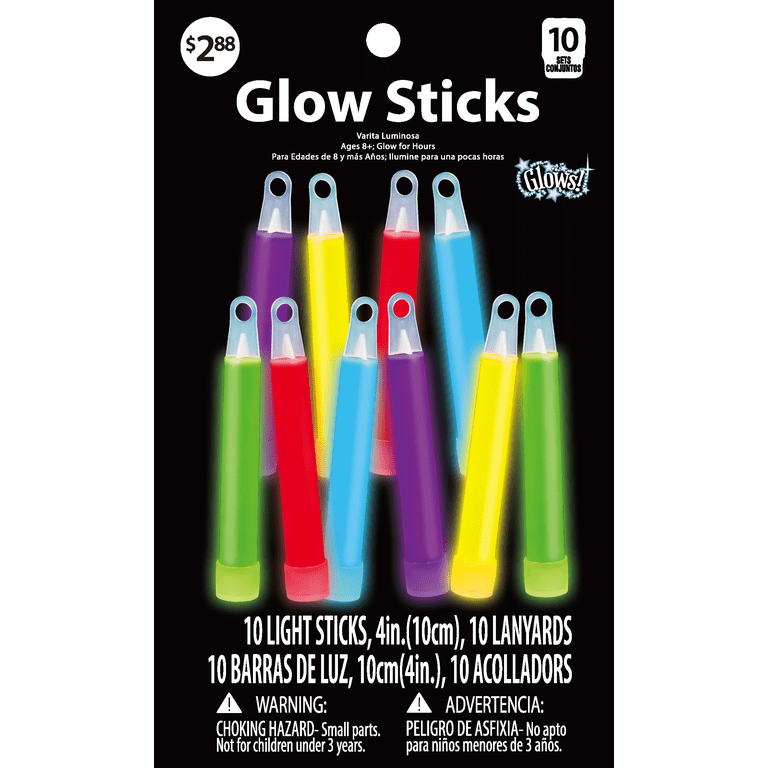 Kaitek Glow Stick Part Favors for Halloween Neon Theme Party Glow