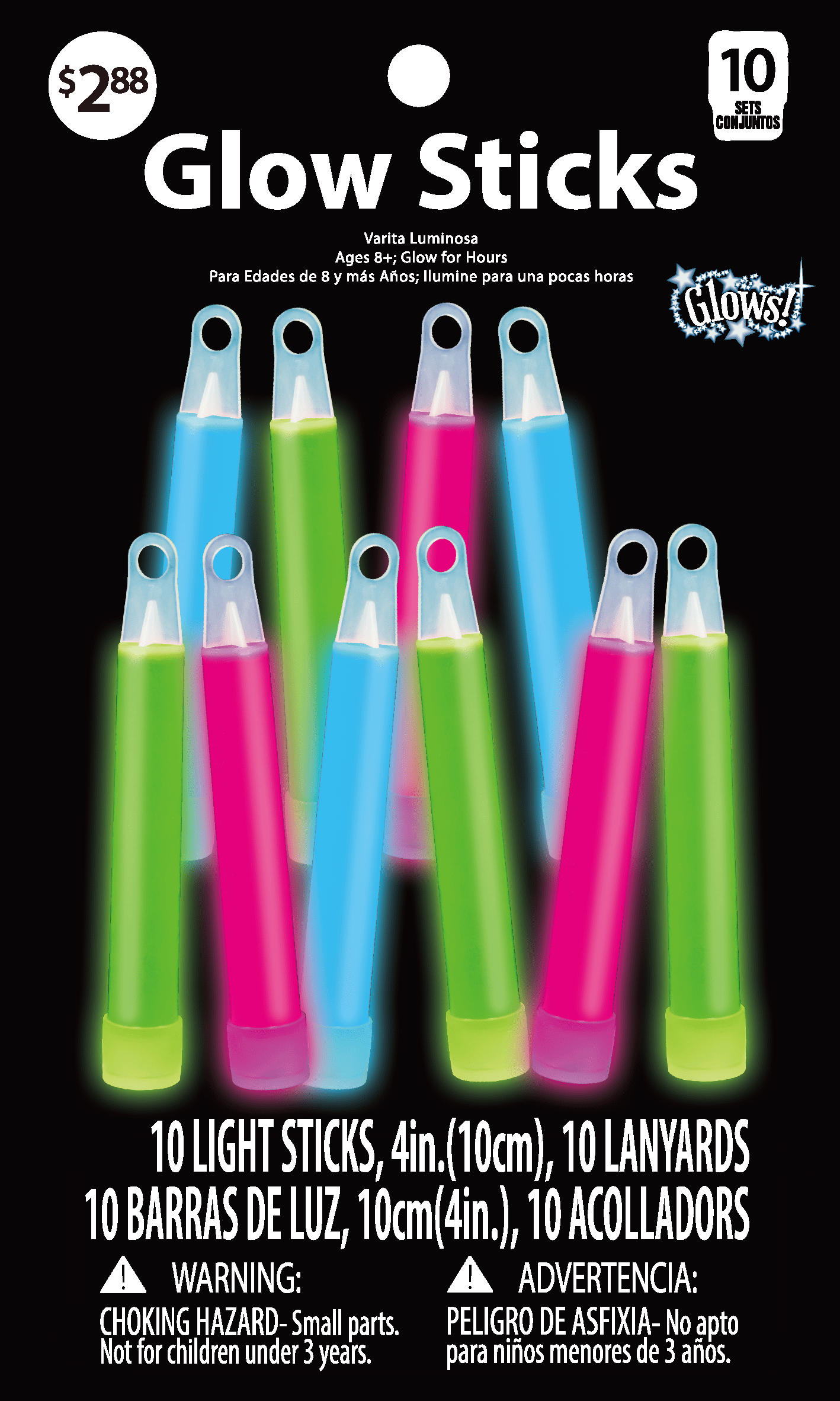 Multi-color LED Glow Sticks Batons - Glow In The Dark Store