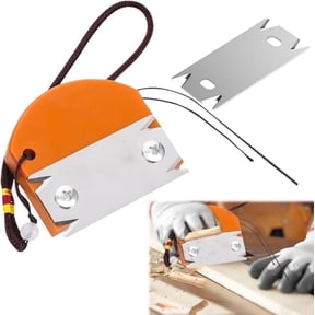 Veneer Edge Cutter, Kvago Edge Corner Planer for Woodworking, Portable Manual Edging Cutter with 1 Replacement Blade, Edge Banding Trimmer, Mini Hand Planer for Wood Deburring, Chamfering (Orange)