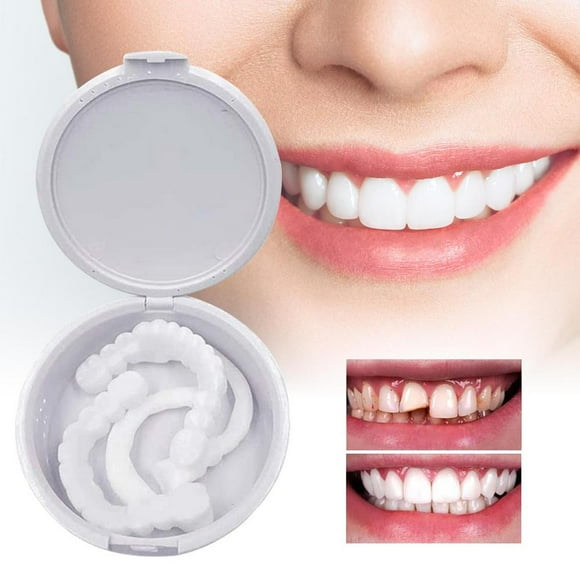Veneer Snap On Teeth Kit Fake Temporary Tooth Comfortable Perfect Fit Instant Confidence Smile Temporary Teeth For Men Women bearable