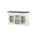 thumbnail image 1 of Veneers Server With Two-tone Finish, Drawers, Wine Rack And Display Shelves Half Handles, Sliding Glass Doors, Style, 1 of 3