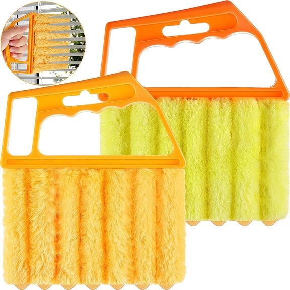 Venetian Blind Cleaner Duster Tool 7 Finger Washable Mini Brush Air Conditioner Shutter 2 Pcs