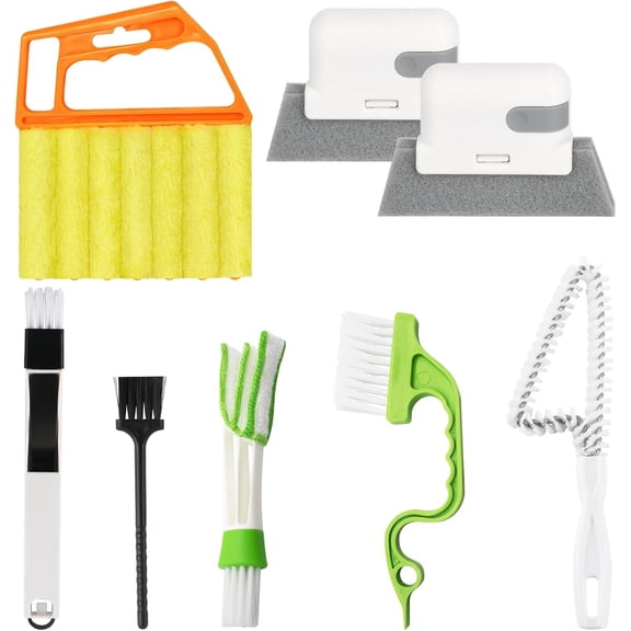 Venetian Blind Cleaner Duster Tool, Hand-held Window Shutters Duster, Window Blind Cleaning Tool,  Gap Cleaning Brush for Blind, Air Conditioner,  Vents, Fan, Door Window Track- 8Pack