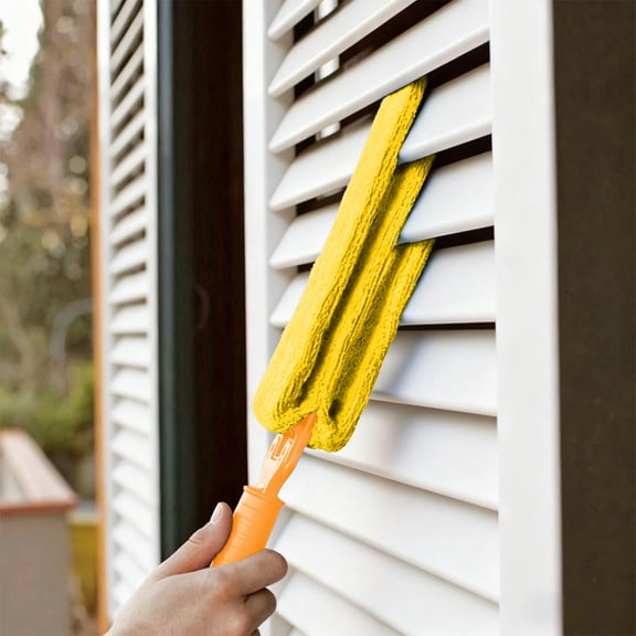 Venetian Blind Cleaning Brush Multi-Slat Clip-On Cleaner for Window Blinds Vents Radiator Gaps Fan Blades with Soft Dense Bristles for Efficient Dust and Dirt Removal
