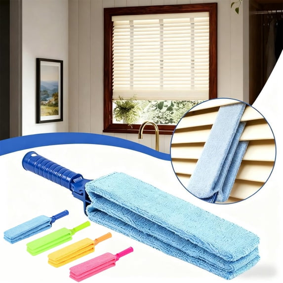Venetian Blind Cleaning Brush, Multi-surface Dust Removal Tool for Air Conditioner Vents and Narrow Gaps, Hygienic Electrostatic Bristles, Easy-grip Handle, Topliu