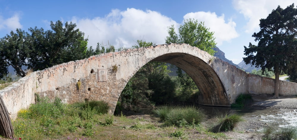 Venetian Bridge near Preveli Monastery Rethymno Crete Greece Canvas Art - Panoramic Images (36 x 12)