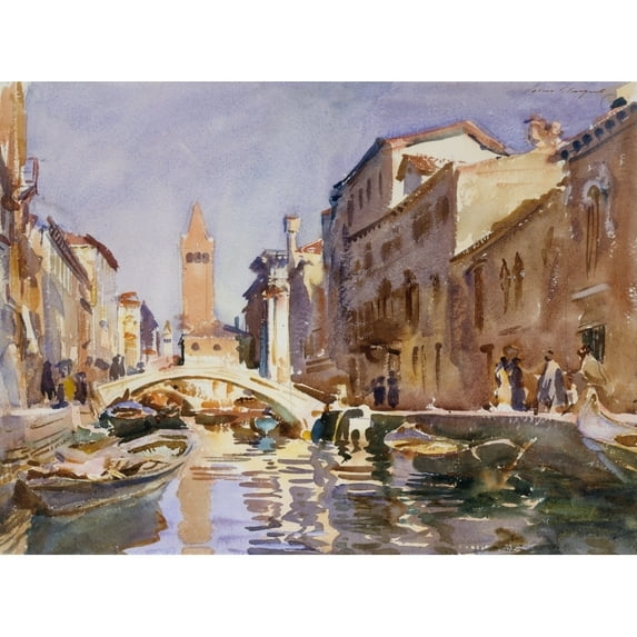 Venetian Canal Fine Art (24 x 18)