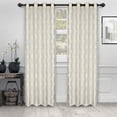 thumbnail image 1 of Venetian Damask Opaque Light Filtering Floral Jacquard Vintage Curtain Set Ivory / 52"x84", 1 of 1