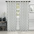 thumbnail image 1 of Venetian Damask Opaque Light Filtering Floral Jacquard Vintage Curtain Set Nickel / 52"x84", 1 of 1