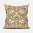thumbnail image 1 of Venetian Flower Paisley Duo Indoor/Outdoor Pillow with Removable Cover in Orange yellow18x18, 1 of 5
