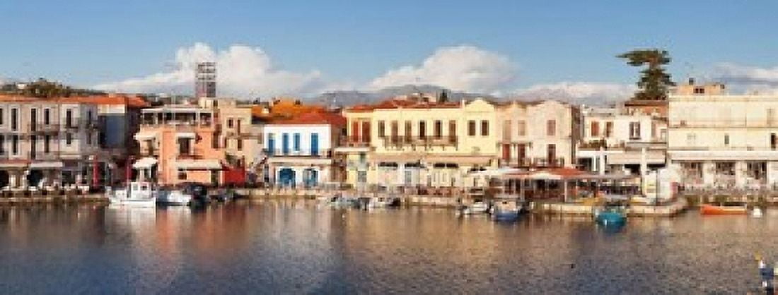 Venetian Harbour Rethymno Crete Greece Canvas Art - Panoramic Images (32 x 12)