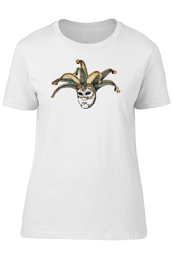 Venetian Jester Mask T-Shirt Women -Image by Shutterstock, Female Medium