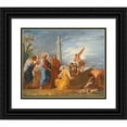 thumbnail image 1 of Venetian School 23x20 Black Ornate Framed Double Matted Museum Art Print Titled: The Calling of Saint Peter (18th Century), 1 of 5