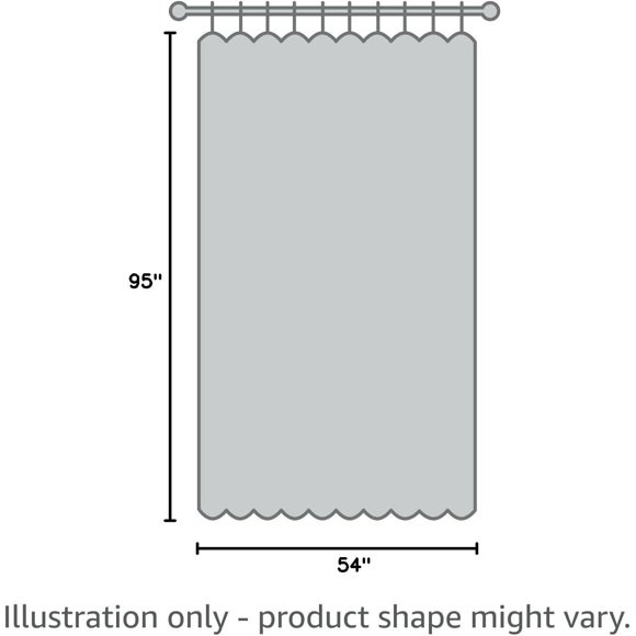 Venetian Window Curtain Panel, 95" L x 54" , White