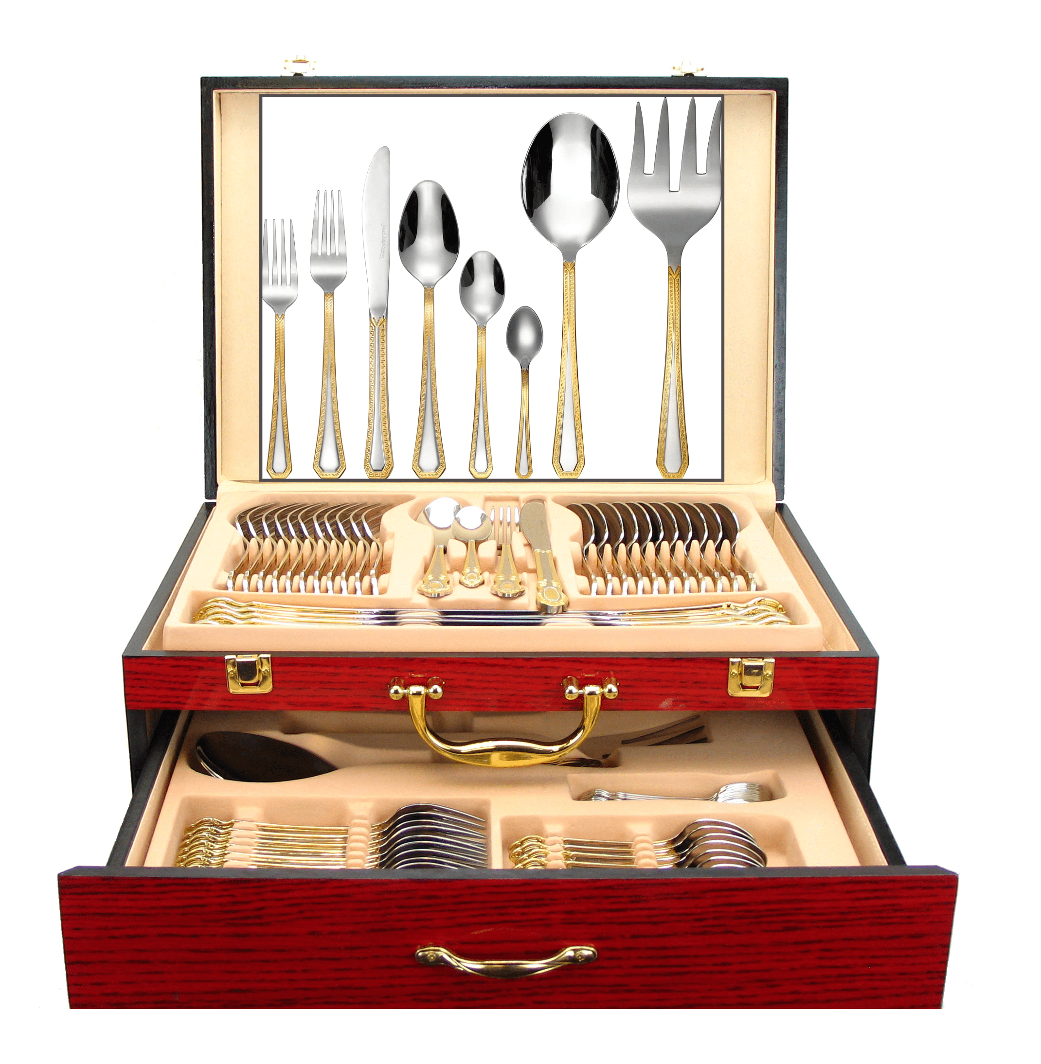 Venezia Collection 'Greek Medusa' 75-pc Luxury Flatware Set, Dining ...