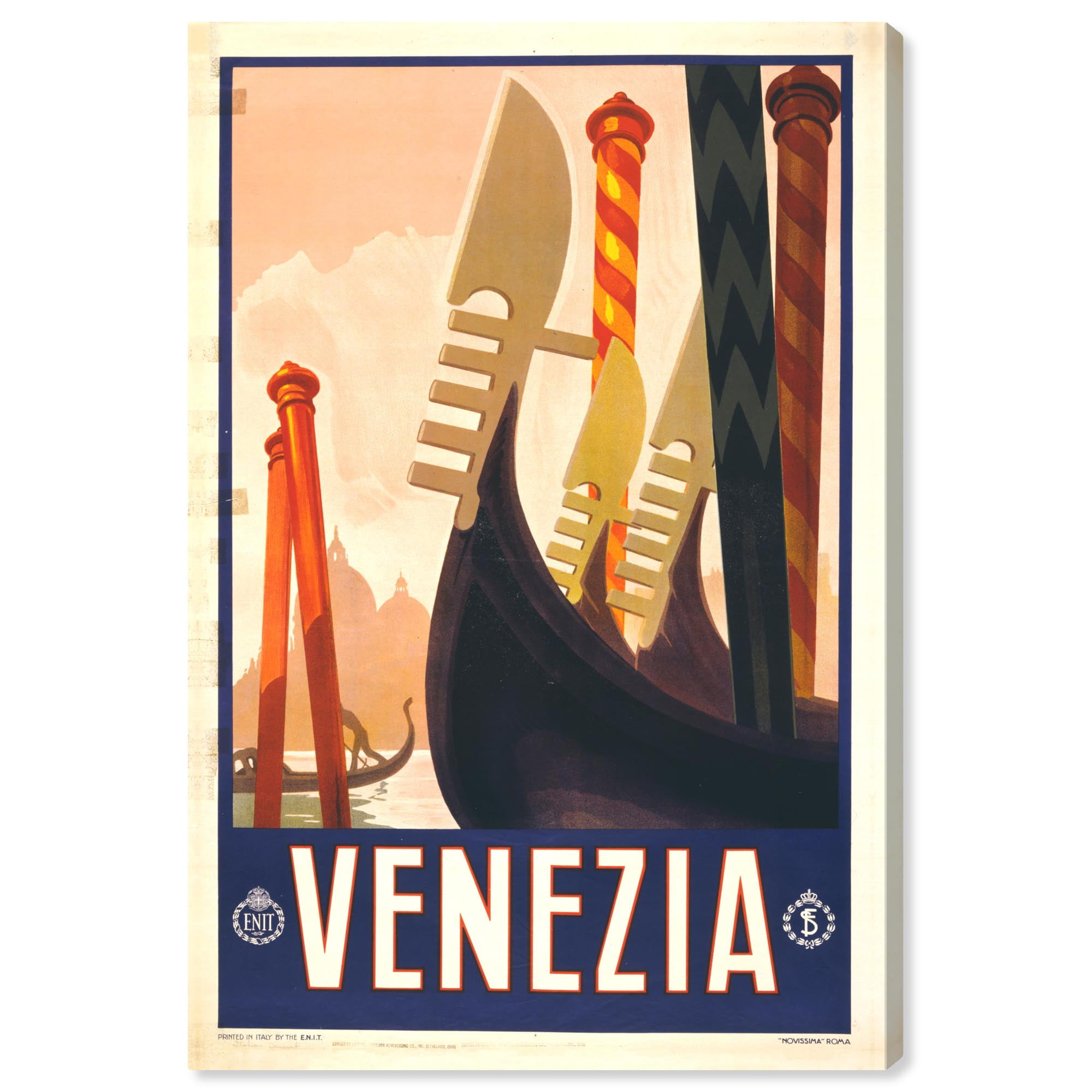 Venezia Poster Canvas Nouveau Art Prints, Gallery Wrapped, 10" x 15"
