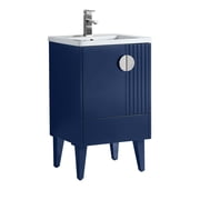 Venezian Collection - 20 Single Navy Blue Bathroom Vanity, Chrome Handles.&nbsp;
